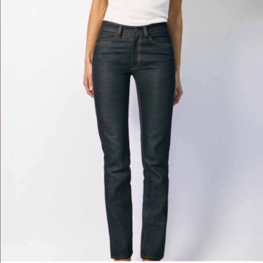 Indigo Rigid Imogene Jeans / Size 28